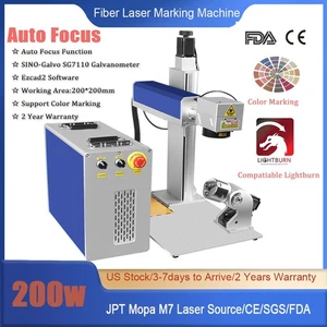 200W JPT Mopa M7 Faserlaser Beschriftungsgerät Metall Lasergravur Rauchreiniger - Bild 1 von 15