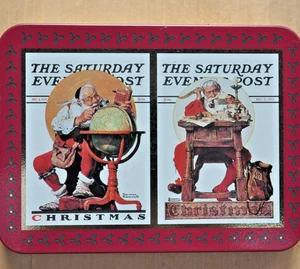 Norman Rockwell / Saturday Evening Post ~ Santa Christmas Tin ~ 2 Kartendecks - Bild 1 von 9