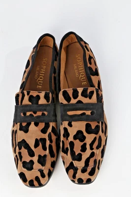 Mocasines Sophique MILANO Essenziale de cuero de gamuza de leopardo talla 40 para mujer Foto 1 de 4