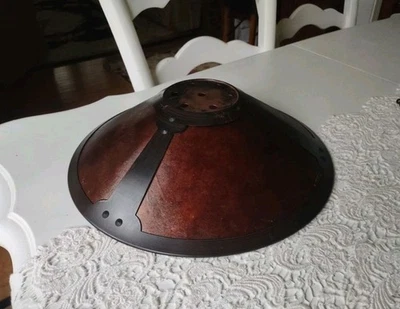 Meyda Tiffany Mica 15" x 4" Lamp Shade Bronze Amber - Image 1 of 4