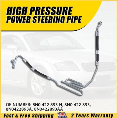 For Audi TT 1998-2006 / S3 2000-03 High Pressure Power Steering Pipe 8N0422893AA - Image 1 of 4