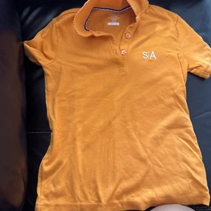 Girls French Toast Uniform Short Sleeve Stretch Pique Polo Shirt Yellow Small - Picture 1 of 3