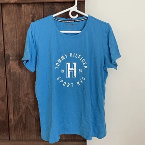 Tommy Hilfiger Sport Damen T-Shirt Größe XL Blau Baumwolle Shirt Oberteil T-Shirt - Bild 1 von 10