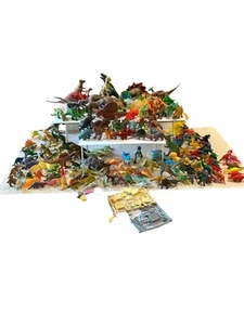 Huge 180+ Lot Plastic Rubber Dinosaur Figure Lot Vtg Now Schleich  & Others - Picture 1 of 17