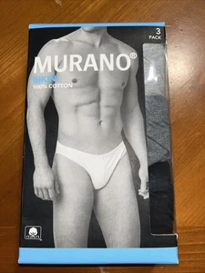 Murano Bikini 3 Pack Grey/Dark Grey/Black Size XL 40-42 100% Cotton New In Box - Picture 1 of 3