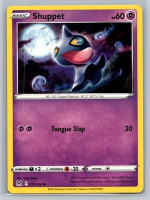 Shuppet #072/196 SWSH11: Lost Origin Common - Pokemon Cards D76 - Image 1 of 2