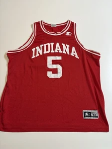 Maglia basket vintage anni 90 starter INDIANA HOOSIERS #5 uomo taglia 52 XL - Foto 1 di 5