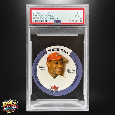 2003 Fleer Ultra LeBron James Roundball Discs Rookie RC #31 PSA 9 Lakers - Image 1 of 2