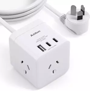 Power Board with USB, PD 20W Fast Charging Cube, Power Outlet Extender with 3 AC - Picture 1 of 12