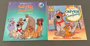 1988 Walt Disney Oliver & Company More the Merrier Golden Book See Hear Read - Foto 1 di 2
