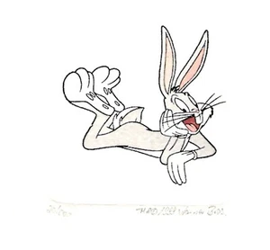 WARNER BROS BUGS BUNNY HAND PAINTED LTD ED ETCHING - Bild 1 von 1