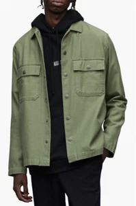 AllSaints Men’s Radar Cotton Long Sleeve Relaxed Shirt Size S, NEW NWT MSRP $179 - Picture 1 of 17