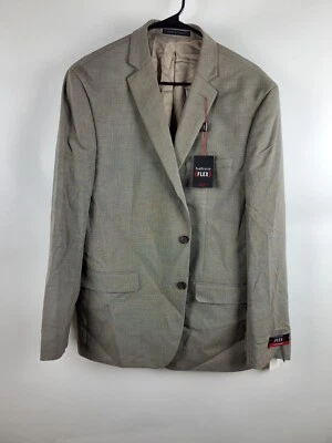 Van Heusen Men 46 R Slim-Fit Flex Stretch Wrinkle-Resistant Light Brown Tic - Image 1 of 4