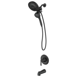 Grifo de ducha/tucha Moen 82310BL, negro mate Mikah con válvula - Imagen 1 de 1