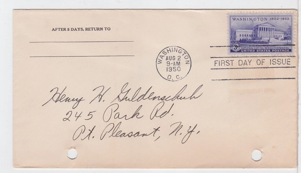 TurtlesTradingPost- National Capital Sesquicentennial 1950 FDC #991 - Image 1 of 1