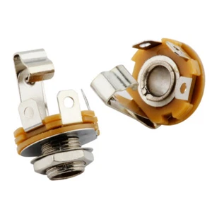6.35mm 1/4''inch Mono Audio Socket Jack Female Connector Plug Panel 10Pack - Picture 1 of 6