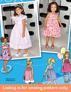SEWING PATTERN Girl Clothing Clothes Dress Party Easter Flower Girl Toddler 1924 - Picture 1 of 3
