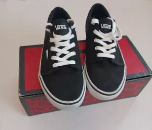 Vans Kress sneaker sz 4 Youth boys girls unisex black white lace up - Picture 1 of 4