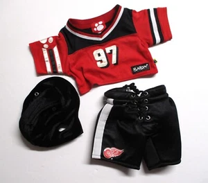 BABW Build A Bear #49 schwarz Football Helm Shirt rote Flügel Hose Jungen Outfit - Bild 1 von 2