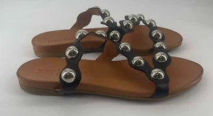 Kuzey-Shoes Damen Leder Schwarze Sandalen  mit Halbkugeln NEU OVP - Bild 1 von 2