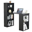  Computer Desk for Home Office Bedroom, Homework and School Black Bookcase