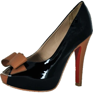 Bruno Menegatti donna taglia 8 nero plateau tacco 5" punta aperta fiocco reg. 138€ - Foto 1 di 11