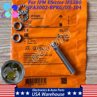 New For IFM IF5580 Proximity Switch Sensor IFA3002-BPKG/US-100-DPS 10-30VDC - Image 1 of 4