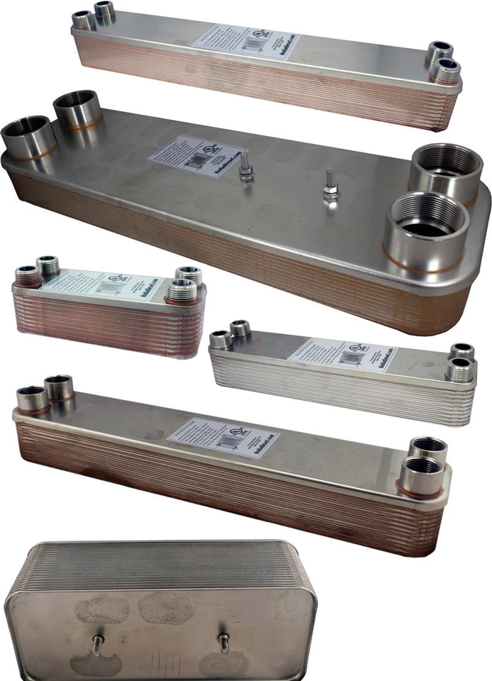 DUDA ENERGY Stainless Steel Copper Brazed Heat Exchanger Mounting Studs Water Boiler Radiant