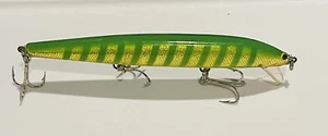 Vintage Bagley gestreifter Bang-O-Lure 5" Minnow Angelköder schön - Bild 1 von 5