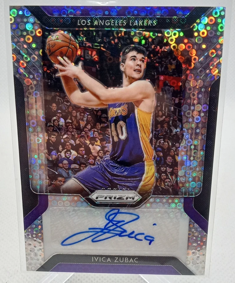 Ivica Zubac 2018-19 Panini Prizm #FB-IZB Fast Break Silver Disco Auto - Image 1 of 2