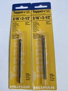 Hillman Tapper 3/16" x 3-1/2" Carbide Tipped Drill Bit 375223 Cement Brick 2pack - Picture 1 of 3