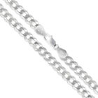 Sterling Silver Italian Curb Chain 4mm Soild 925 Italy 6 Sided New Necklace