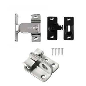 90 Degree Stainless Steel Latch- Safety Right Angle Sliding Door Catch Lock - Picture 1 of 21