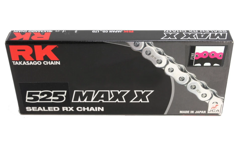 RK 525 Max-X O-Ring Chain Pink 120 Links (525MAXX-120-PP) - Image 1 of 1