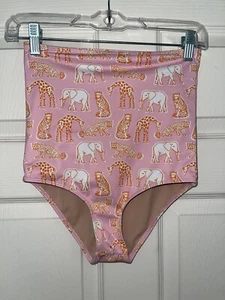 Kortni Jeane 12/13  Youth Zoo Animals High Wasted Swim Bottoms. Rare! HTF - Picture 1 of 6