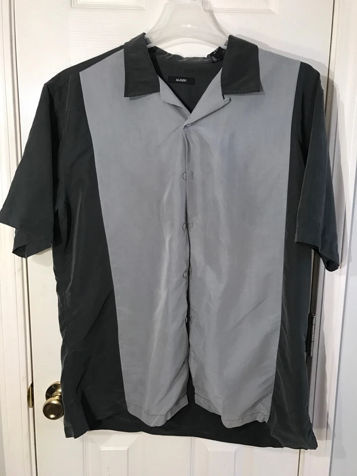 Alfani экстра шелковистый мягкий и привлекательный гавайский остров стиль Dot рубашка  - Изображение 1 из 1