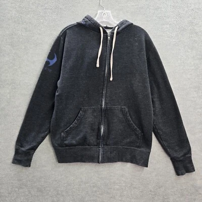 Hylete Men Sweatshirt Medium Black Hoodie Logo Pockets Full Zip Long Sleeve - Image 1 of 4