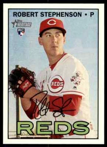 2016 Topps Heritage HN Robert Stephenson RC SP #706 Cincinnati Reds - Foto 1 di 2