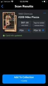 MIKE PIAZZA 1993 Donruss MINT RATED ROOKIE CARD #209 Dodgers METS RC HOF Card - Picture 1 of 3
