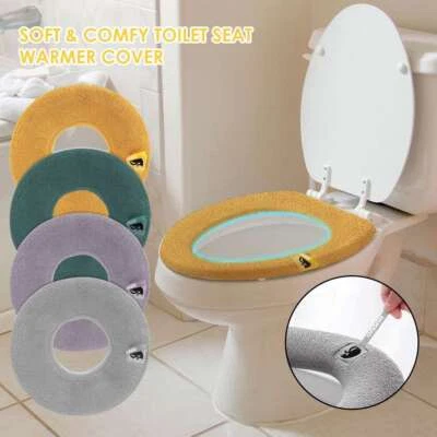 LAVA Washable Soft Bathroom Toilet Seat Cover Pad Cushion Closestool Warmer Cover Mat