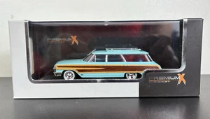 PREMIUM X 1960 FORD COUNTRY SQUIRE STATION WAGON - LIGHT BLUE - 1/43 SCALE - Picture 1 of 8