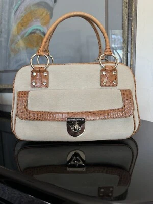 ANTONIO MELANI手提包, 卡其色 皮革修边 — 第 1/4 张图片