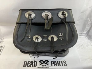 Harley large leather 3 buckle concho throw over saddlebags - Picture 1 of 8