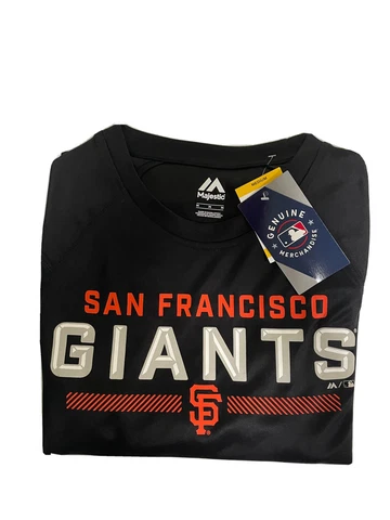 MAJESTIC SAN FRANCISCO GIANTS TEAM LOGO MEN'S T- SHIRT 100% AUTHENTIC BLACK Cover