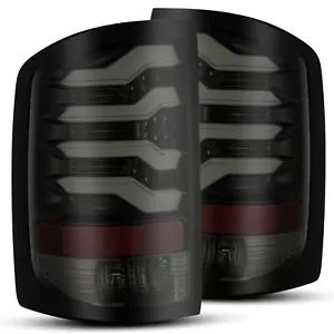 For 15-18 GMC Sierra 1500 2500 3500 HD PRO Jet Black LED Tail Lights Lamps - Bild 1 von 7