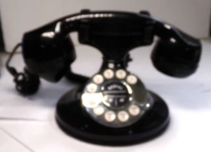 1993 Phone TeleConcepts Model 230542 Black circa 1926 Push Dial Phone UNTESTED - Picture 1 of 8