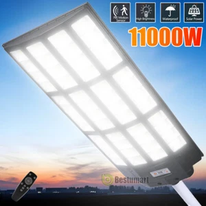 Commercial 100000000LM 11000W Outdoor Solar Street Lights Dusk-Dawn Super Bright - Picture 1 of 98
