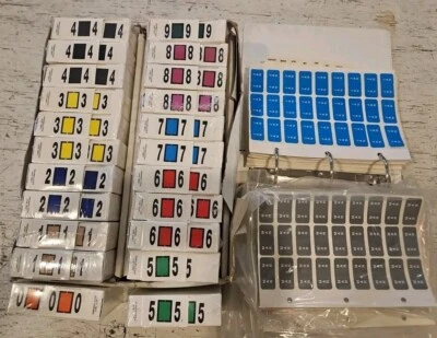 22 SMEAD NUMERS END TAB LABELS  500/ROLL OFFICE FILING SYSTEM MONTHS JAN-DEC NEW - Image 1 of 4