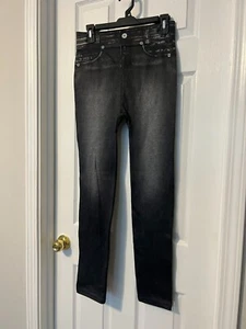 GENIE Plus Size Stretch Black Acid Wash Look Stretch Ladies Leggings Sz 3X - Picture 1 of 10