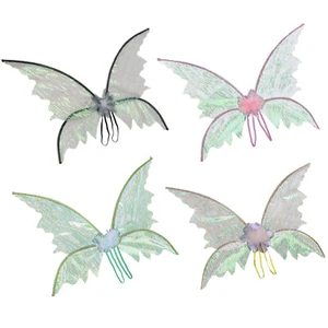 Sparkling Butterfly Wings Asymmetrical,Elf Fairy Wings with Shoulder Straps - Picture 1 of 26